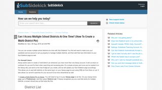 Can I Access Multiple School Districts At One Time? (How To Create a ...
