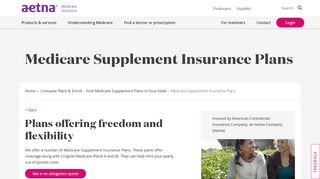 Medicare Supplement Plan Information - ACI | Aetna Medicare