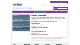 My Care Information | Aetna Better Health of Illinois - Aetna Medicaid