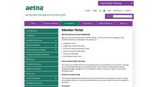 Member Portal | Aetna Better Health of Kentucky