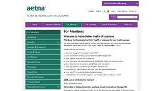 For Members | Aetna Better Health of Louisiana