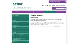 Provider services | Aetna Better Health of Ohio