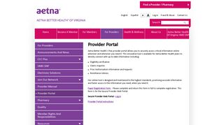 Provider Portal | Aetna Better Health of Virginia - Aetna Medicaid