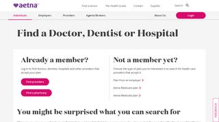 Find a Doctor, Dentist or Hospital | Aetna