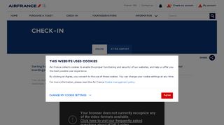 Online check-in - Air France