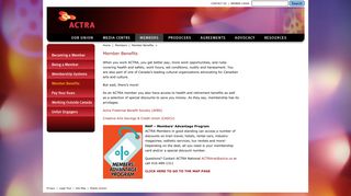 ACTRA National – Member Benefits