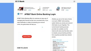 AFB&T Bank Online Banking Login - CC Bank