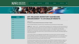 AFC Releases Inventory Dashboard Enhancement to AFCDealer ...