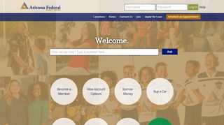 Arizona Federal Credit Union: Landing Page