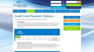 Credit Card Payment Options - Andrews Federal Credit Union