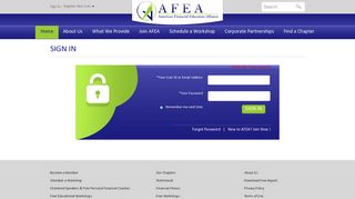 Sign In - Welcome to AFEA:: American Financial Education Alliance