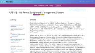 AFEMS - Air Force Equipment Management System FA8770-17-R ...