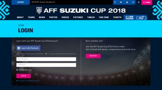 Login - AFF Suzuki Cup