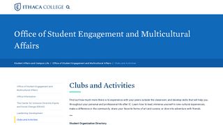 Clubs and Activities - Office of Student Engagement and Multicultural ...