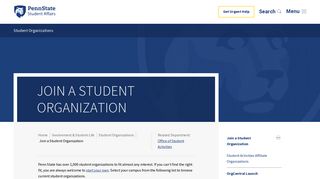 Join a Student Organization | Penn State Student Affairs