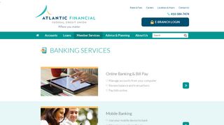 Banking Services | Baltimore, MD | Atlantic Financial FCU