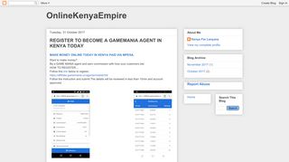 OnlineKenyaEmpire: REGISTER TO BECOME A GAMEMANIA AGENT ...