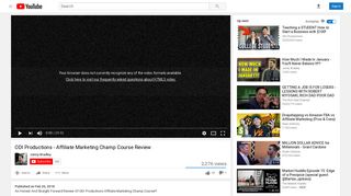 ODI Productions - Affiliate Marketing Champ Course Review - YouTube