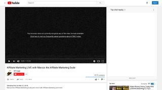 Affiliate Marketing LIVE with Marcus the Affiliate Marketing Dude ...
