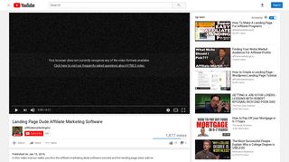 Landing Page Dude Affiliate Marketing Software - YouTube