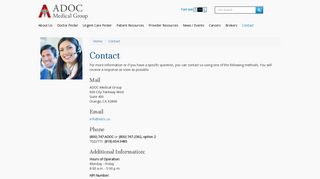 Contact - ADOC