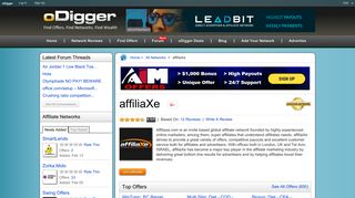 affiliaXe Network Reviews by Real Affiliates | oDigger