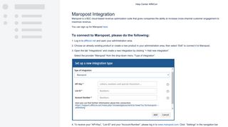 Maropost Integration - Help Center AffiliCon - Confluence - Atlassian