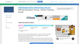 Access affinityeducation.e3learning.com.au. Affinity Education Group ...