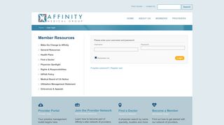 User login « « Affinity Medical GroupAffinity Medical Group