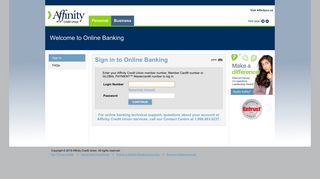Affinity Credit Union: Online Banking