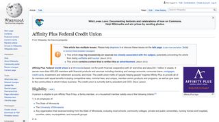 Affinity Plus Federal Credit Union - Wikipedia