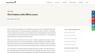 The Problem with Affirm Loans - ValuePenguin