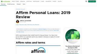 Affirm Personal Loans: 2019 Review - NerdWallet