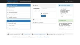 Home | Affirmative Self-Service - Affirmative Insurance Services