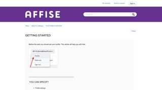GETTING STARTED – Affise