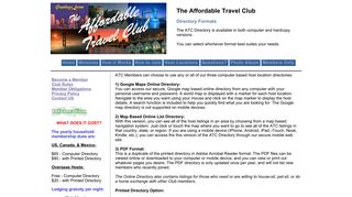 Directory - The Affordable Travel Club
