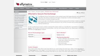 Affymetrix Secure File Exchange