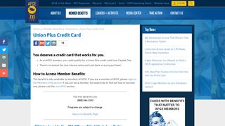 AFGE | Union Plus Credit Card