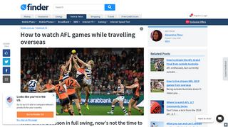 How to watch AFL games while travelling overseas | finder.com.au