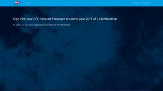 AFL Membership Account |