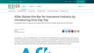 Aflac Raises the Bar for Insurance Industry by Introducing One Day Pay