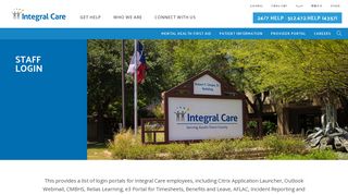 Staff Login - Integral Care