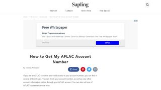 How to Get My AFLAC Account Number | Sapling.com