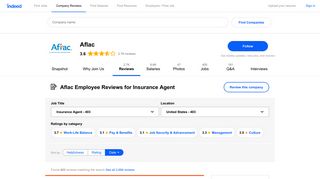 Working as an Insurance Agent at Aflac: 400 Reviews | Indeed.com