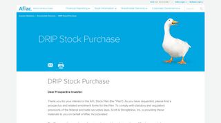 Aflac Investor Information | Aflac – DRIP Stock Purchase