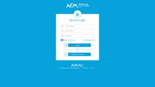 AFM Suite: Avaal Freight Management | Account Login