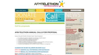AFM-Telethon / Research / Call for proposals / Call for proposals
