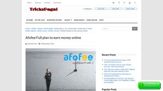 Afofee Full plan to earn money online | Trickspagal.com