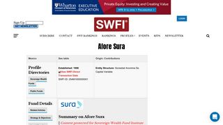 Afore Sura | SWFI - Sovereign Wealth Fund Institute