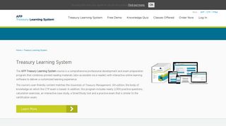 Treasury Learning System - Learning System AFP Online Visitor Center